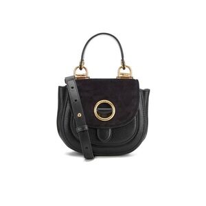 Michael Kors Isadore Medium Suede Top Handle Satchel Black